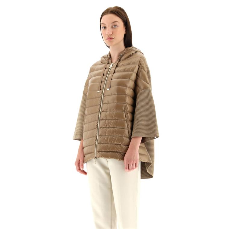 Herno Knitted Ottoman Jacket, Camel